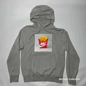 Nike Gray Sole Food Hoodie Crisscut Waffle Fries Print S